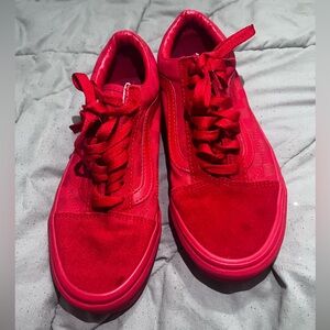 Women’s red checkered vans